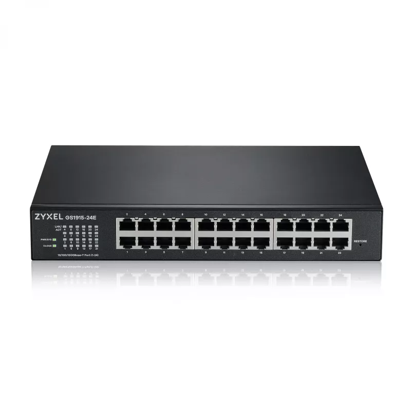 Managed Switch Zyxel GS1915-24E L2 Gigabit Ethernet 24 Ports 1U Schwarz