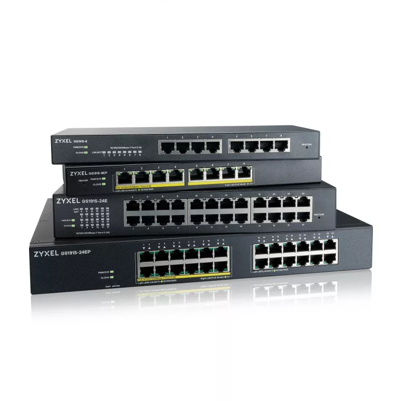Managed Switch Zyxel GS1915-24E L2 Gigabit Ethernet 24 Ports 1U Schwarz