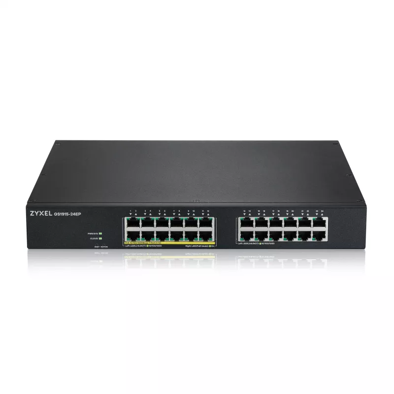 Zyxel GS1915-24EP Managed L2 Gigabit Ethernet (10/100/1000) Power over Ethernet (PoE) 1U Schwarz
