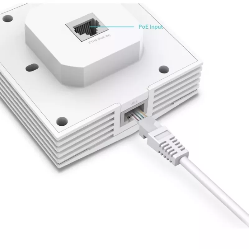 TP-Link Omada AX3000 Wall Plate WiFi 6 Access Point, 2,4 GHz, 5 GHz, 3000 Mbit/s, SNMP, SSH, WPA-Enterprise, WPA2-Enterprise, 10,100,1000 Mbit/s