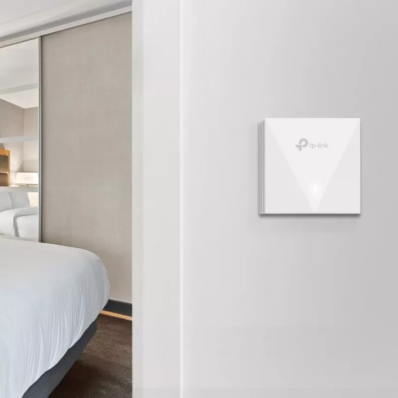 TP-Link Omada AX3000 Wall Plate WiFi 6 Access Point, 2,4 GHz, 5 GHz, 3000 Mbit/s, SNMP, SSH, WPA-Enterprise, WPA2-Enterprise, 10,100,1000 Mbit/s