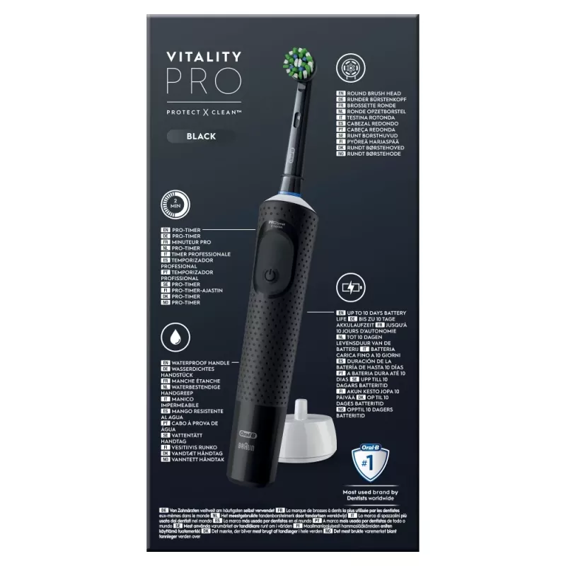Oral-B Vitality Pro Rotierende Zahnbürste für Erwachsene Schwarz