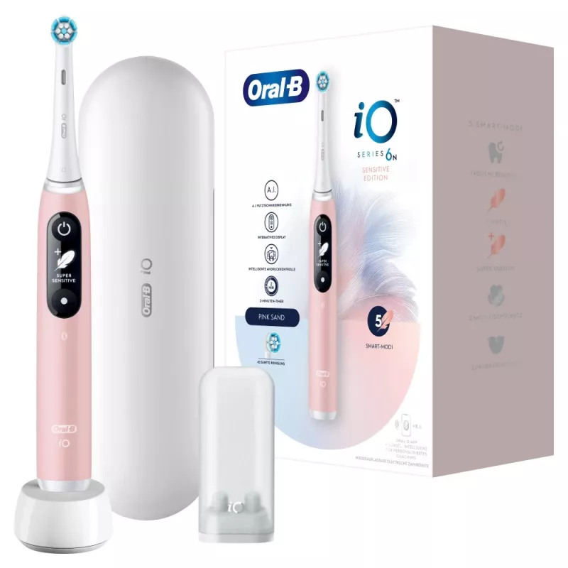 Oral-B 445197 elektrische Zahnbürste für Erwachsene Vibrationszahnbürste Pink, Weiß