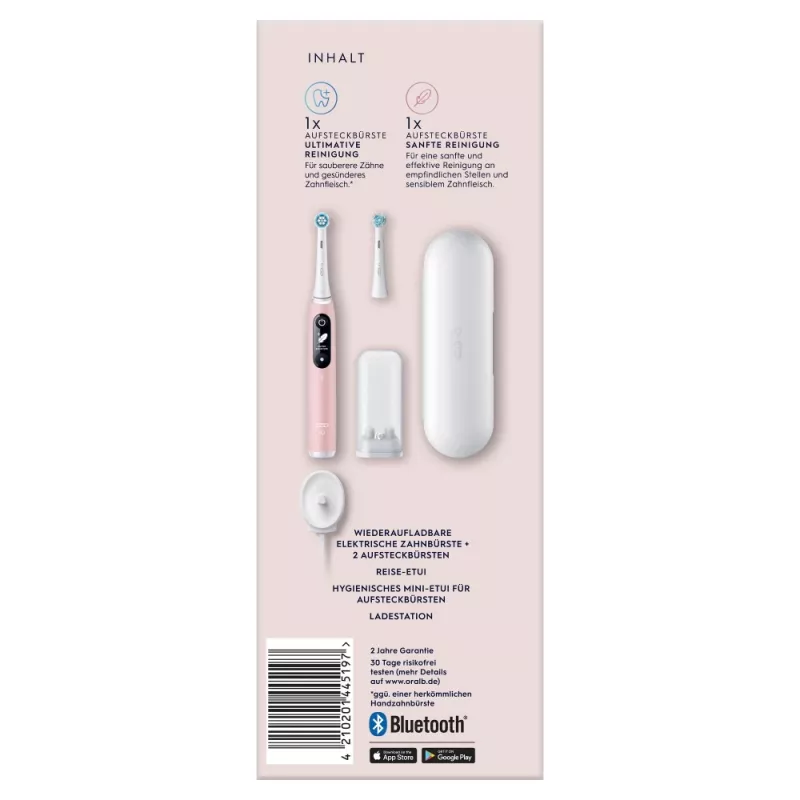 Oral-B 445197 elektrische Zahnbürste für Erwachsene Vibrationszahnbürste Pink, Weiß