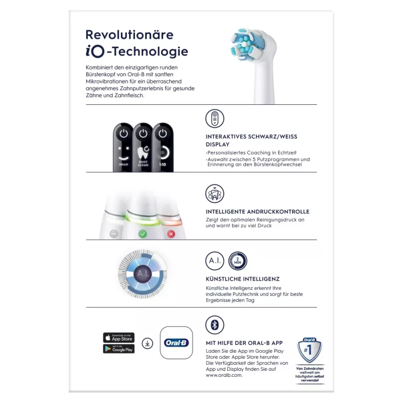 Oral-B 445234 elektrische Zahnbürste Erwachsene Vibrationszahnbürste Weiß