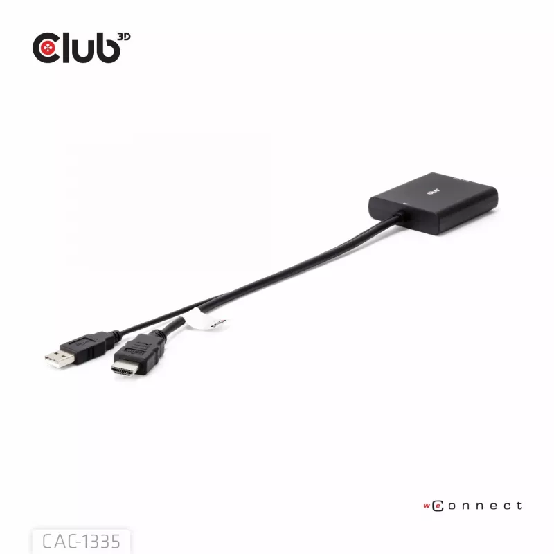 CLUB3D HDMI + Micro USB zu DisplayPort™ 4K120Hz oder 8K30Hz M/F aktiver Adapter