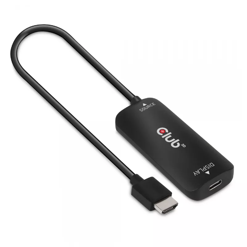 CLUB3D HDMI + Micro USB auf USB Typ-C 4K120Hz oder 8K30Hz M/F aktiver Adapter