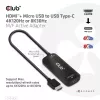 CLUB3D HDMI + Micro USB auf USB Typ-C 4K120Hz oder 8K30Hz M/F aktiver Adapter