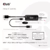 CLUB3D HDMI + Micro USB auf USB Typ-C 4K120Hz oder 8K30Hz M/F aktiver Adapter