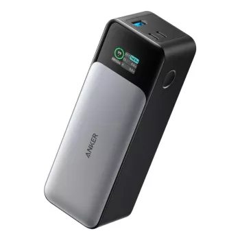 Tragbares Ladegerät Anker 737 (A1289011) – 24000 mAh, 140 W, 2× USB-C + 1× USB-A, Silber/Schwarz