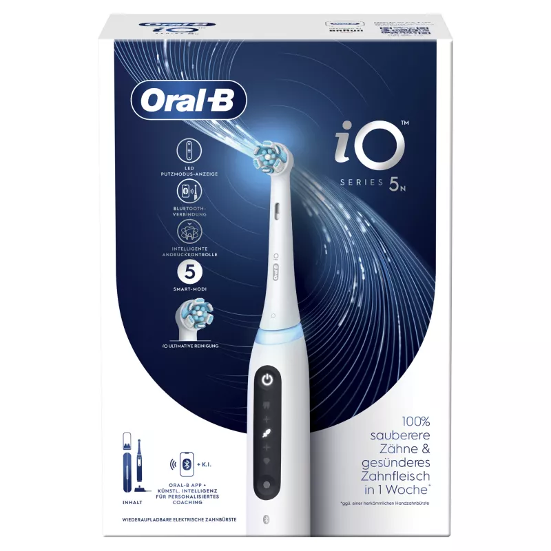 Oral-B iO Series 5 Rotierend-oszillierende Zahnbürste für Erwachsene Weiß