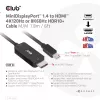 CLUB3D MiniDisplayPort 1.4 auf HDMI 4K120Hz oder 8K60Hz HDR10+ Kabel M/M 1,8m / 6ft