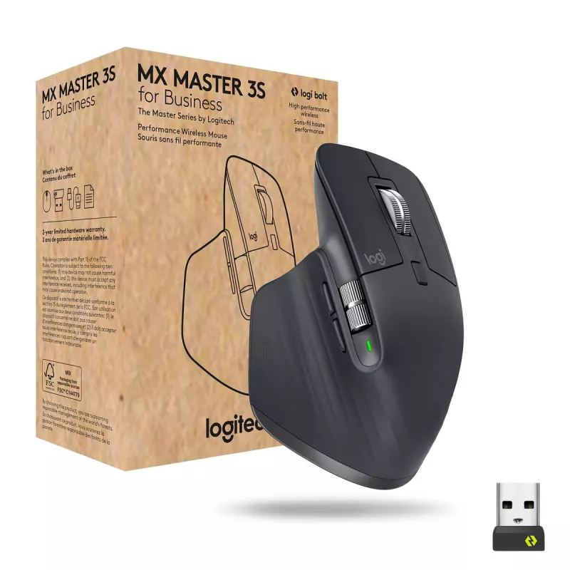 LOGITECH MX Master 3S for Business – Kabellose Bluetooth-Maus – Graphit