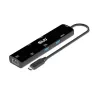 CLUB3D USB4™ Gen3x2 Type-C, 6-in-1-Hub mit HDMI™ 8K60Hz oder 4K120Hz, 2xUSB Type-A(10G), Ethernet RJ45(2.5G) und 2xUSB Type-C, 1x Data(10G) und 1xPD3.0 Laden 100 W