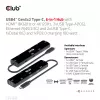 CLUB3D USB4™ Gen3x2 Type-C, 6-in-1-Hub mit HDMI™ 8K60Hz oder 4K120Hz, 2xUSB Type-A(10G), Ethernet RJ45(2.5G) und 2xUSB Type-C, 1x Data(10G) und 1xPD3.0 Laden 100 W