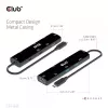 CLUB3D USB4™ Gen3x2 Type-C, 6-in-1-Hub mit HDMI™ 8K60Hz oder 4K120Hz, 2xUSB Type-A(10G), Ethernet RJ45(2.5G) und 2xUSB Type-C, 1x Data(10G) und 1xPD3.0 Laden 100 W