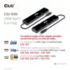 CLUB3D USB4™ Gen3x2 Type-C, 6-in-1-Hub mit HDMI™ 8K60Hz oder 4K120Hz, 2xUSB Type-A(10G), Ethernet RJ45(2.5G) und 2xUSB Type-C, 1x Data(10G) und 1xPD3.0 Laden 100 W