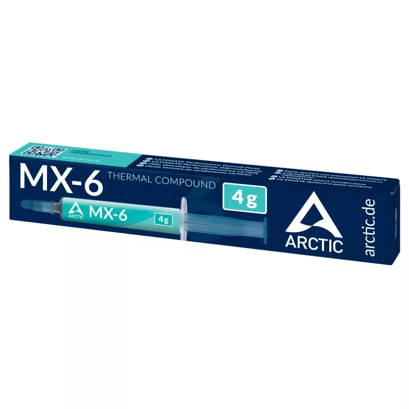 ARCTIC MX-6 ULTIMATE Performance Wärmeleitpaste, Wärmeleitpaste, Grau, 4 g, 1 Stück, 24 mm, 120 mm