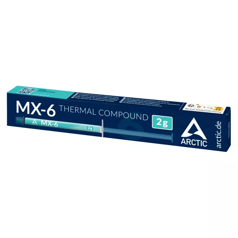 ARCTIC MX-6 ULTIMATE Performance Wärmeleitpaste, Wärmeleitpaste, Grau, 2 g, 1 Stk., 23 mm, 152 mm