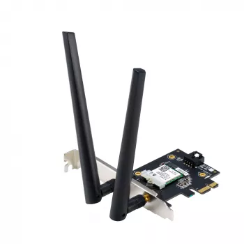 ASUS PCE-AXE5400 interne WLAN-Karte – PCIe, Wi‑Fi 6E Tri‑Band (2,4/5/6 GHz), 2402 Mbit/s, Bluetooth 5.2