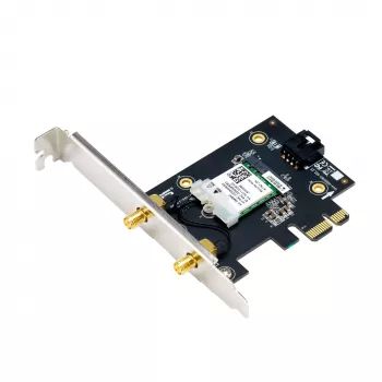 ASUS PCE-AXE5400 interne WLAN-Karte – PCIe, Wi‑Fi 6E Tri‑Band (2,4/5/6 GHz), 2402 Mbit/s, Bluetooth 5.2