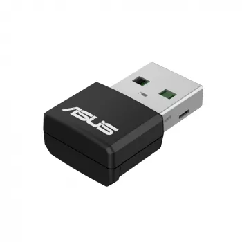 Netzwerkadapter ASUS USB-AX55 Nano AX1800 Wi‑Fi 6 Dualband USB-WLAN-Adapter, 1800 Mbps, schwarz