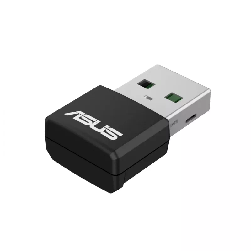 Netzwerkadapter ASUS USB-AX55 Nano AX1800 Wi‑Fi 6 Dualband USB-WLAN-Adapter, 1800 Mbps, schwarz