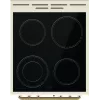 Freistehender Herd Gorenje GECS5B70CLI, Elektro-Keramikkochfeld 4 Zonen, 70 L Backofen, Elfenbein, 500 mm Breite