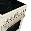 Freistehender Herd Gorenje GECS5B70CLI, Elektro-Keramikkochfeld 4 Zonen, 70 L Backofen, Elfenbein, 500 mm Breite