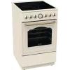 Freistehender Herd Gorenje GECS5B70CLI, Elektro-Keramikkochfeld 4 Zonen, 70 L Backofen, Elfenbein, 500 mm Breite