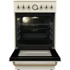 Freistehender Herd Gorenje GECS5B70CLI, Elektro-Keramikkochfeld 4 Zonen, 70 L Backofen, Elfenbein, 500 mm Breite