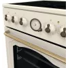 Freistehender Herd Gorenje GECS5B70CLI, Elektro-Keramikkochfeld 4 Zonen, 70 L Backofen, Elfenbein, 500 mm Breite