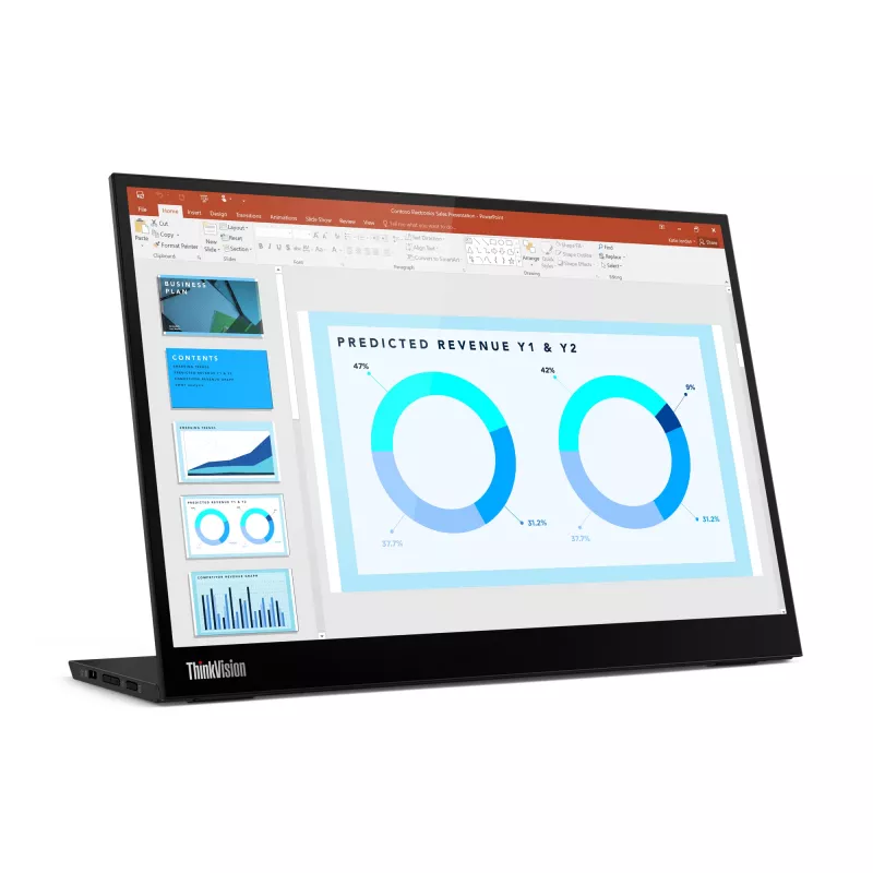 Lenovo ThinkVision M14d Monitor, 35,6 cm (14 Zoll), 2240 x 1400 Pixel, 2.2K, LED, 8 ms, Schwarz