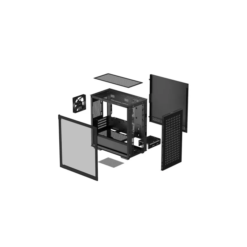 PC-Gehäuse DeepCool CH370 Mini Tower — microATX/Mini-ITX, gehärtetes Glas, Unterstützung für bis zu 32 cm GPU