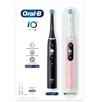 Oral-B iO 6 Erwachsenen-Rotationszahnbürste Schwarz, Pink