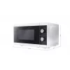 Sharp YC-MG01E-W Mikrowelle Schwarz, Weiß Grill-Mikrowelle Tischgerät 20 L 800 W