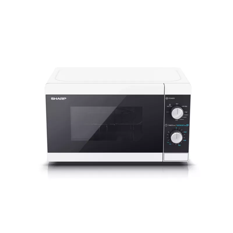 Sharp YC-MG01E-W Mikrowelle Schwarz, Weiß Grill-Mikrowelle Tischgerät 20 L 800 W
