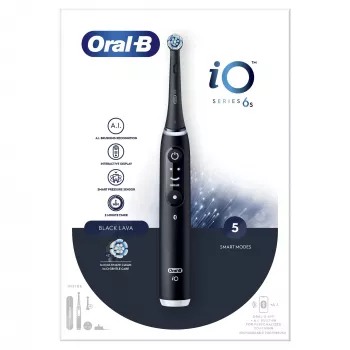 Oral-B iO 6 Vibrationszahnbürste für Erwachsene Schwarz
