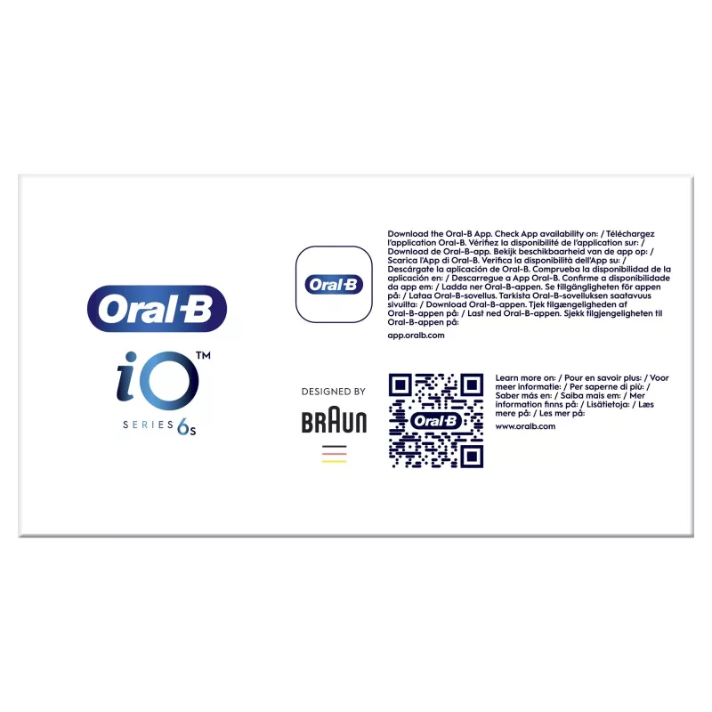 Oral-B iO 6 Vibrationszahnbürste für Erwachsene Schwarz