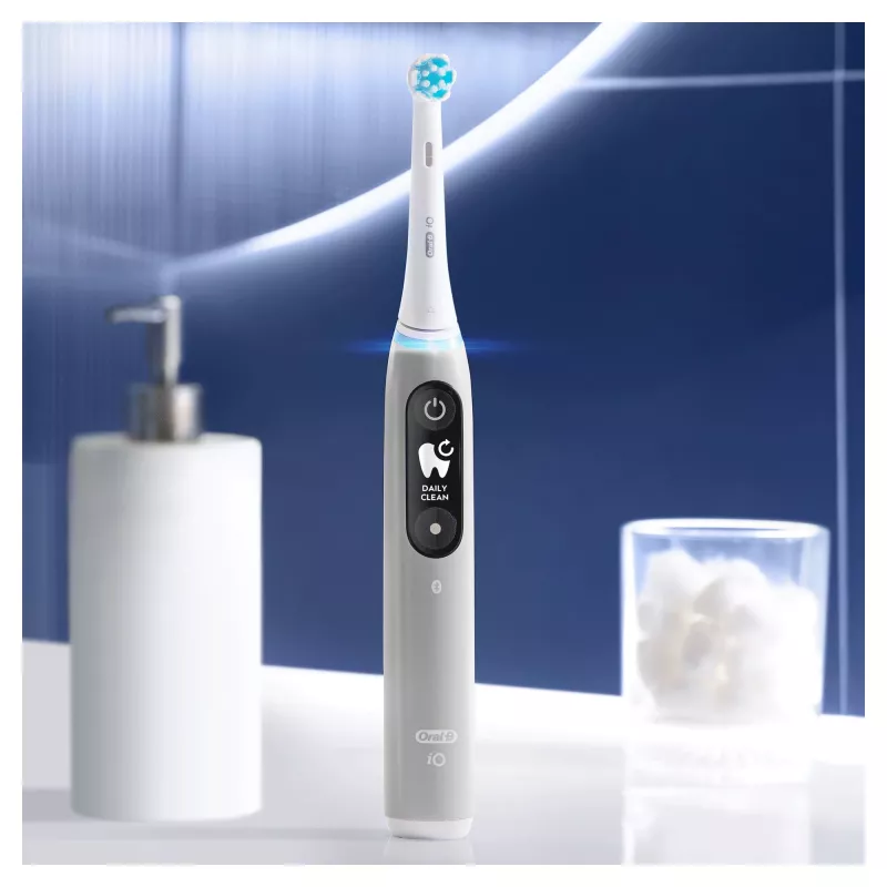 Oral-B iO 6S Erwachsenen-Vibrationszahnbürste Grau, Weiß