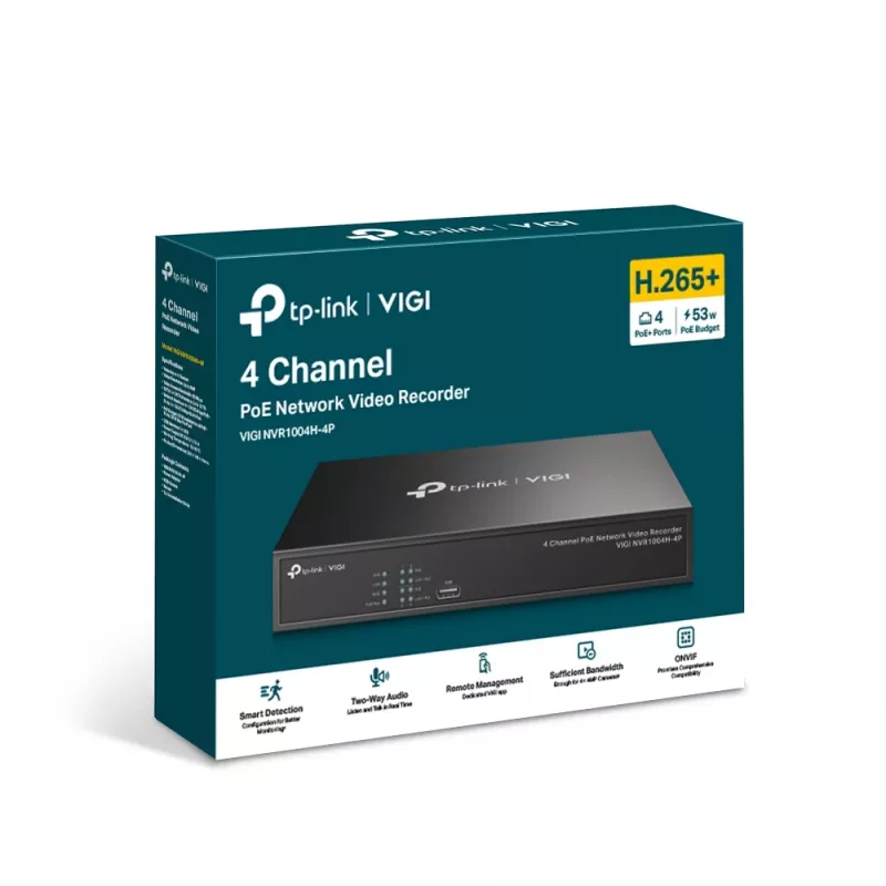 TP-Link VIGI 4-Kanal PoE+ Netzwerk-Videorekorder