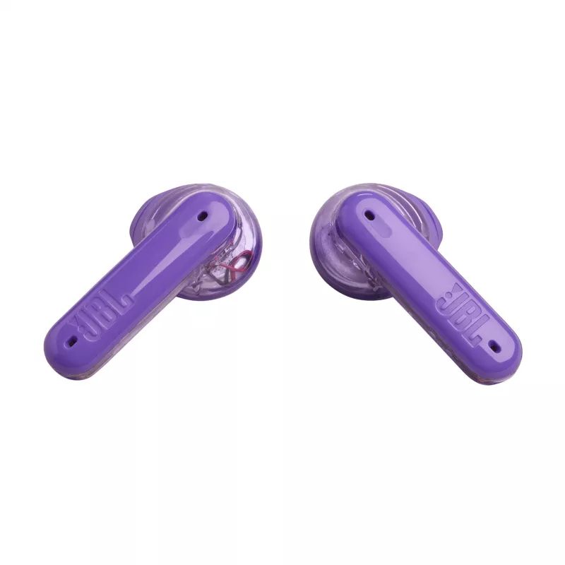 JBL Tune Flex Ghost Edition Headset True Wireless Stereo (TWS) In-Ear Kopfhörer für Anrufe/Musik Bluetooth Lila, Transluzent