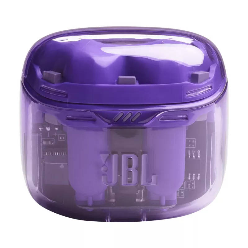 JBL Tune Flex Ghost Edition Headset True Wireless Stereo (TWS) In-Ear Kopfhörer für Anrufe/Musik Bluetooth Lila, Transluzent