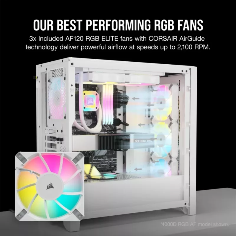PC-Gehäuse Corsair iCUE 5000D RGB Airflow Midi-Tower Weiß