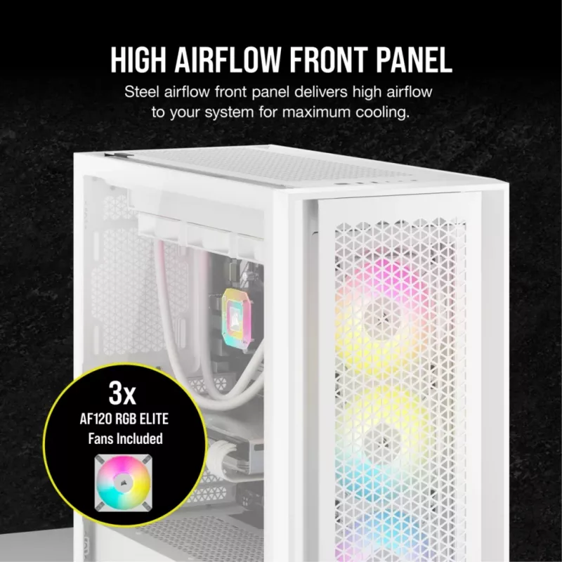 PC-Gehäuse Corsair iCUE 5000D RGB Airflow Midi-Tower Weiß