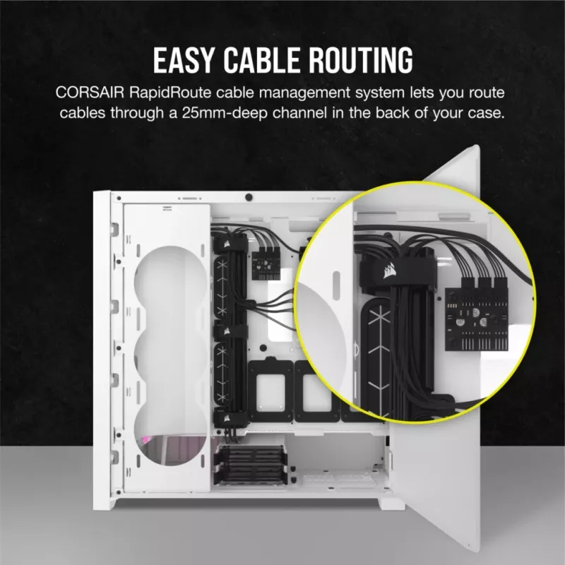 PC-Gehäuse Corsair iCUE 5000D RGB Airflow Midi-Tower Weiß