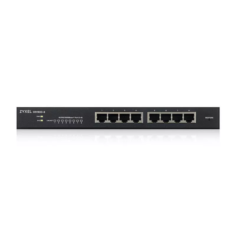 Zyxel GS1900-8 Managed L2 Gigabit Ethernet (10/100/1000) Schwarz