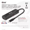 CLUB3D USB Gen2 Type-C auf HDMI™ 8K60Hz oder 4K120Hz HDR10+ mit DSC1.2 mit Power Delivery 3.0 Aktiver Adapter M/F