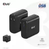 CLUB3D Reiseladegerät 100 Watt GaN-Technologie, USB-IF TID zertifiziert, Einzelanschluss USB Type-C, Power Delivery(PD) 3.0 Unterstützung