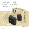 CLUB3D Reiseladegerät 100 Watt GaN-Technologie, USB-IF TID zertifiziert, Einzelanschluss USB Type-C, Power Delivery(PD) 3.0 Unterstützung